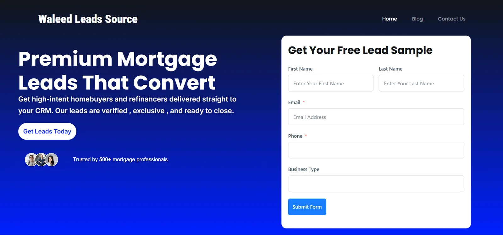 Waleed Leads Source - Web Development Case Study - Spire Tech Solution